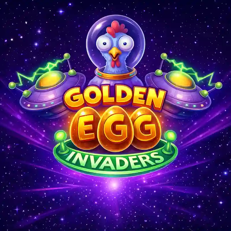 Golden Egg Invaders slot game banner 9abet